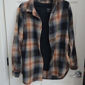 Plaid Button-Up Shirt